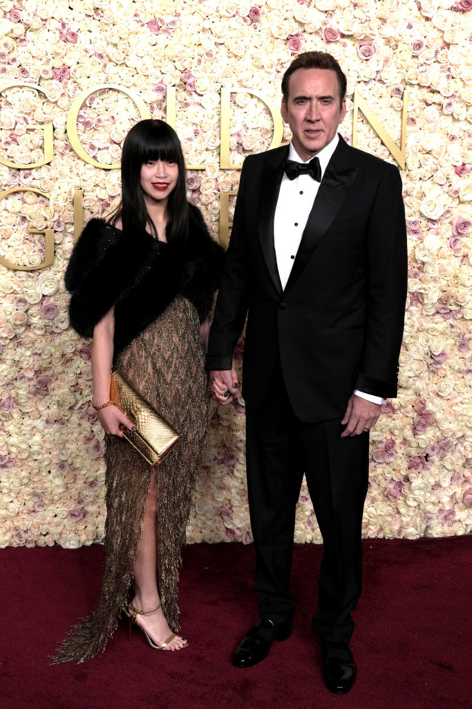 Riko Shibata y Nicolas Cage Globos de Oro 2025