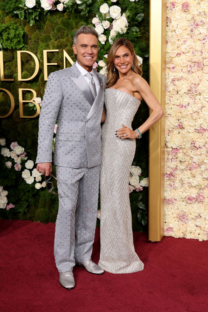 Robbie Williams y Ayda Field Globos de Oro 2025